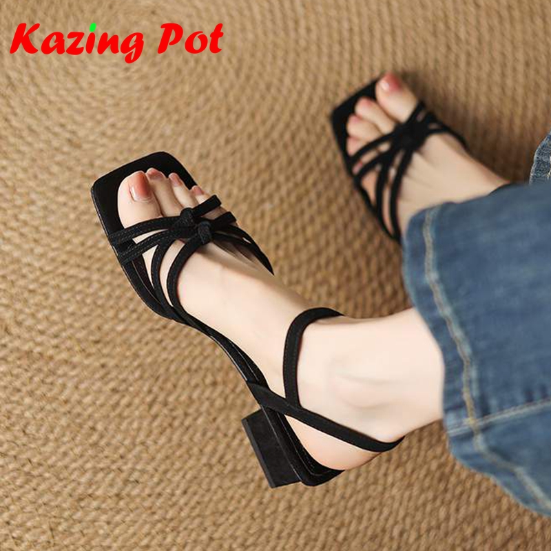 Women'S Shoes Back To School - Krazing Pot Nowe Skórzane Sandały Damskie