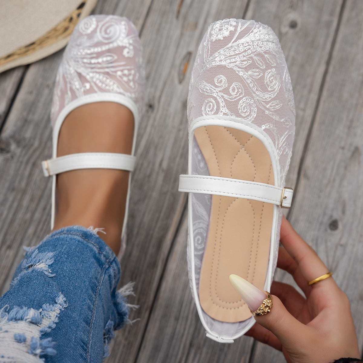 Women'S Shoes Loafers Black - Damskie Nowe Letnie Duże Rozmiary Kwadratowe