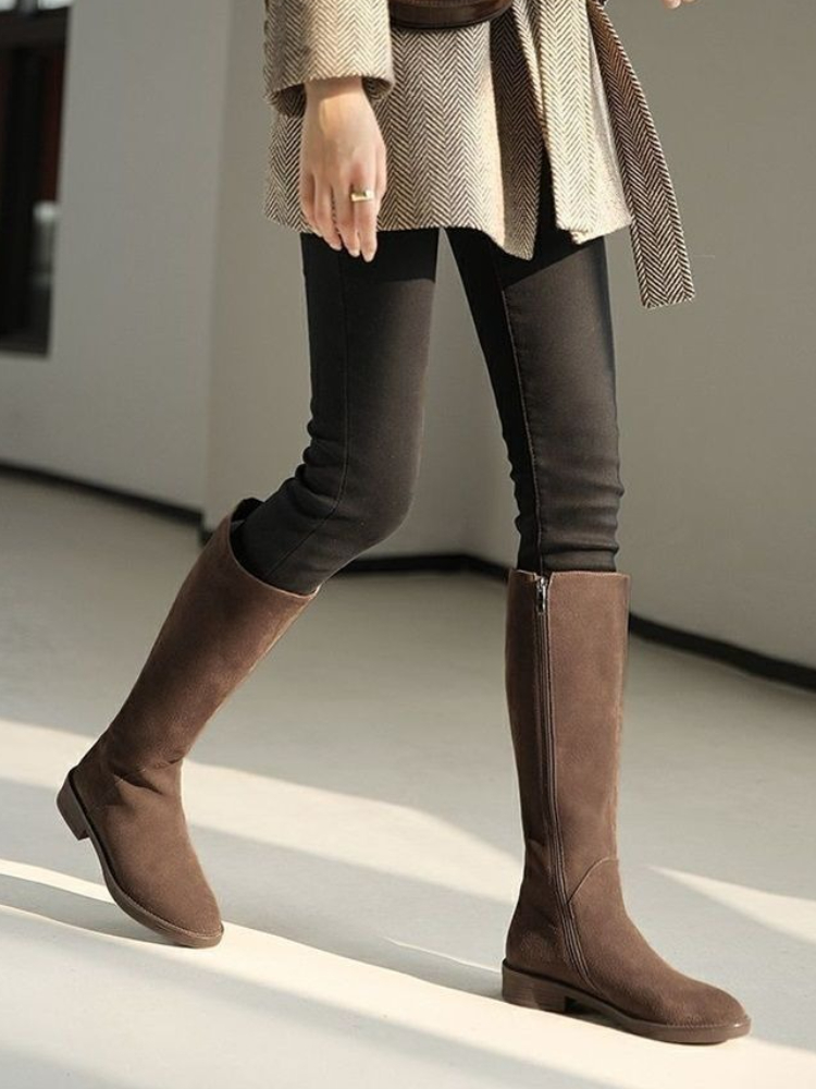 Women Shoes Sale - Nowe, ocieplane, zamszowe kozaki damskie do