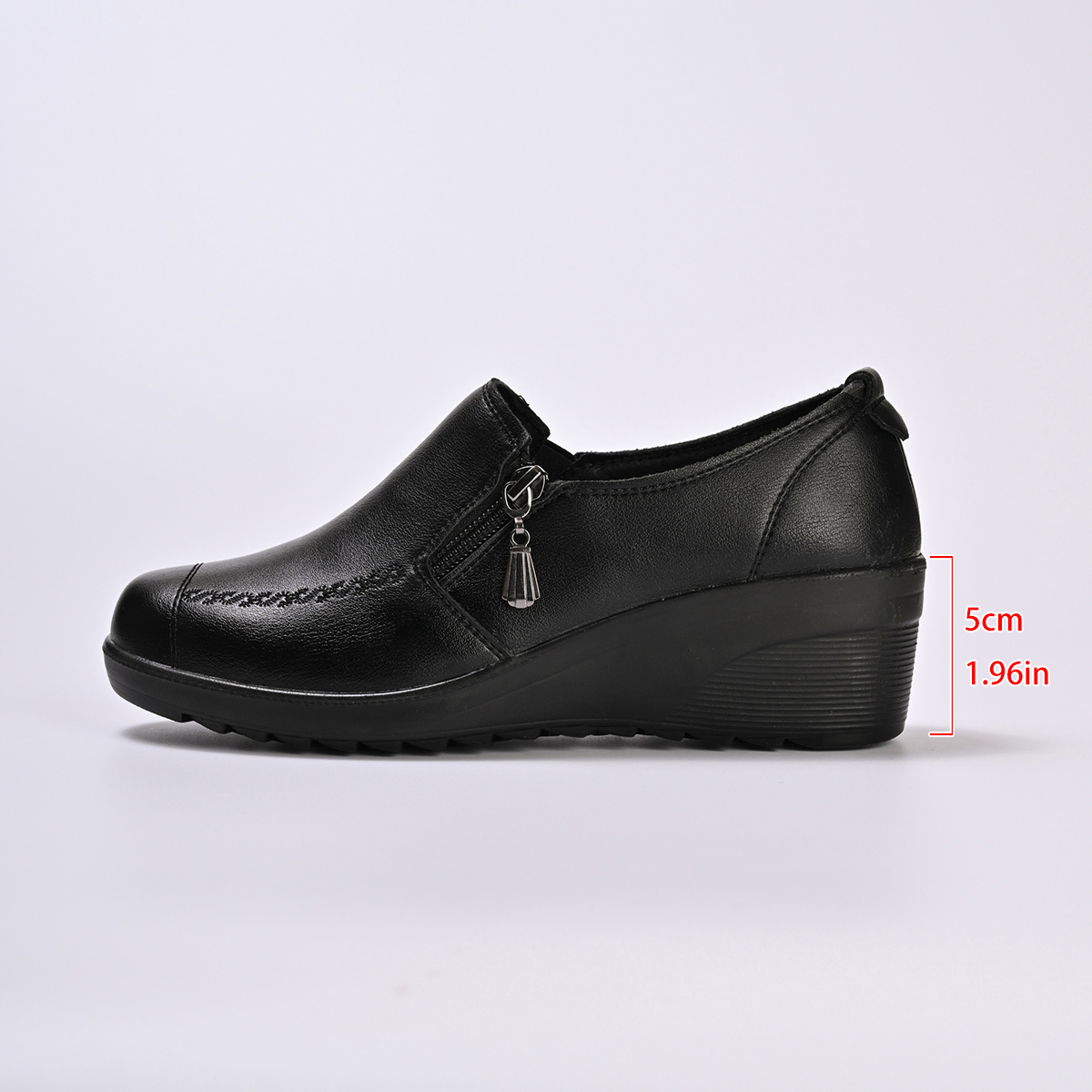 Women'S Shoes Loafers Black - Damskie buty ze skóry naturalnej na