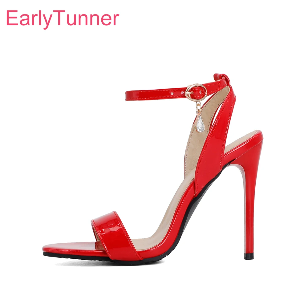 Women Shoes Brands - Nowe Letnie Glamour Czarne Czerwone Damskie