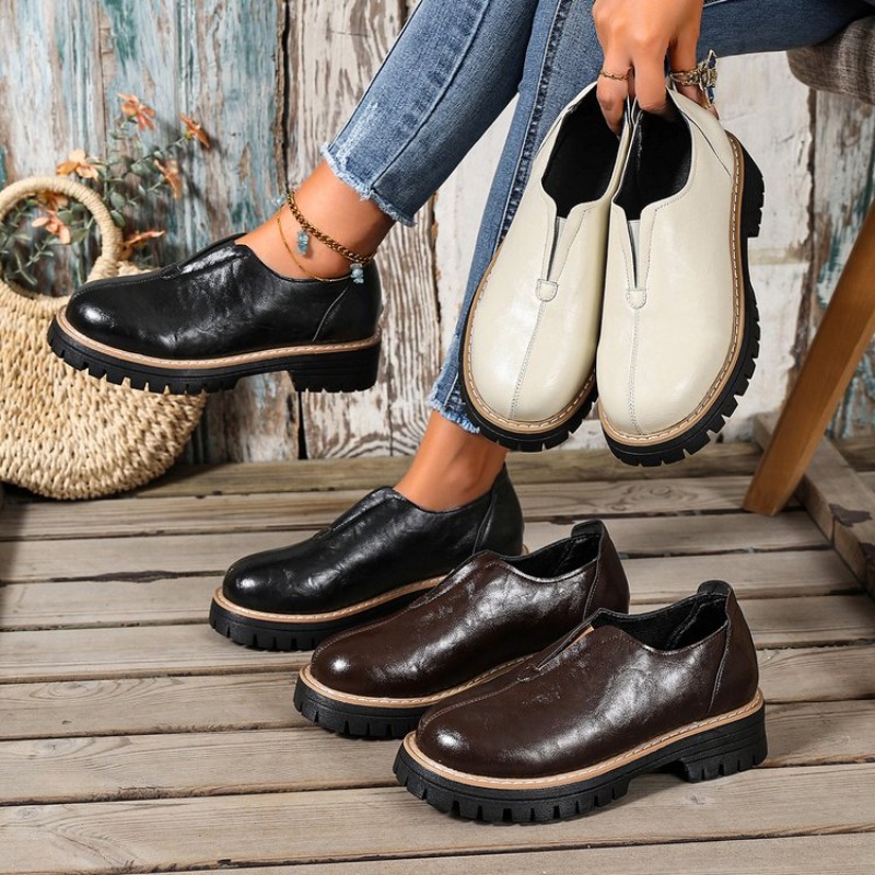 Women Shoes For Walking - Damskie buty w stylu retro brytyjskim,