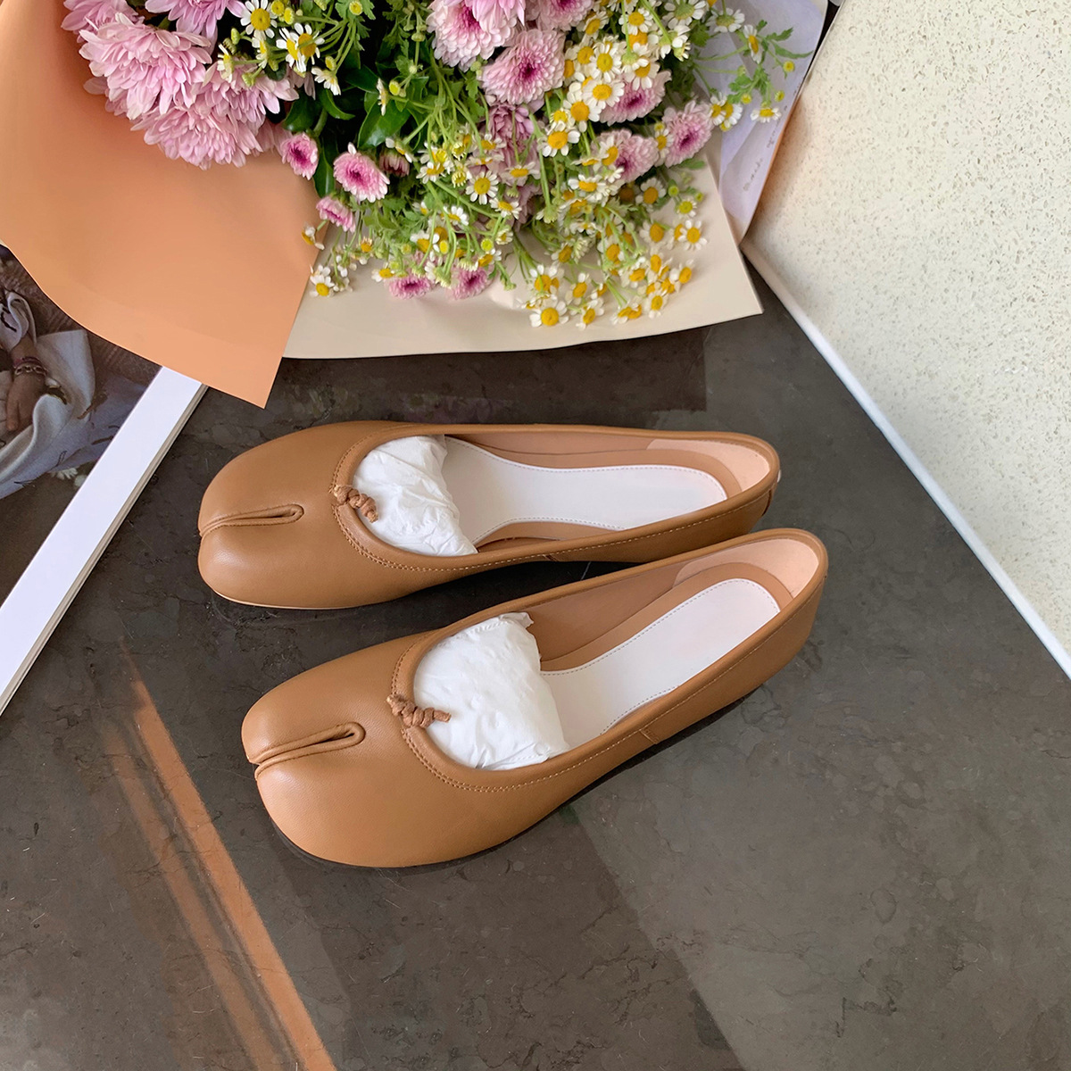 Czarne baleriny z rozdzielonym – Women'S Shoes Loafers Black recenzja i cena