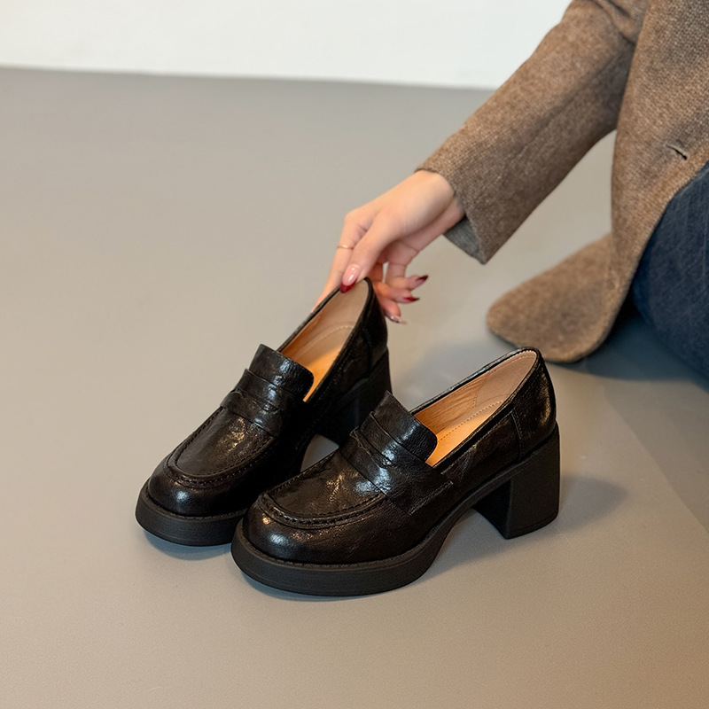 Czarne mokasyny damskie z fran – Women'S Shoes Loafers Black recenzja i cena