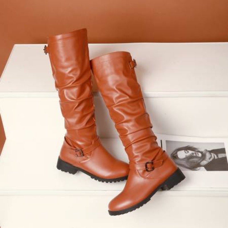 Damskie skórzane kozaki za kol – Women'S Shoes Yellow recenzja i cena