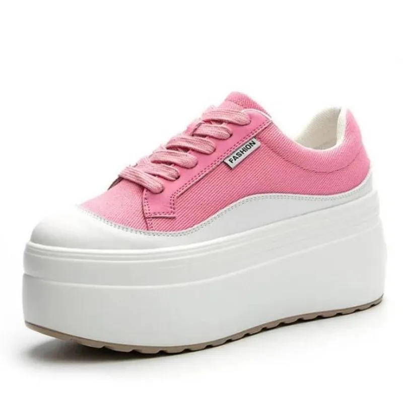 8cm nowe płótno prawdziwej skó – Wedge Heeled Sneaker recenzja i cena