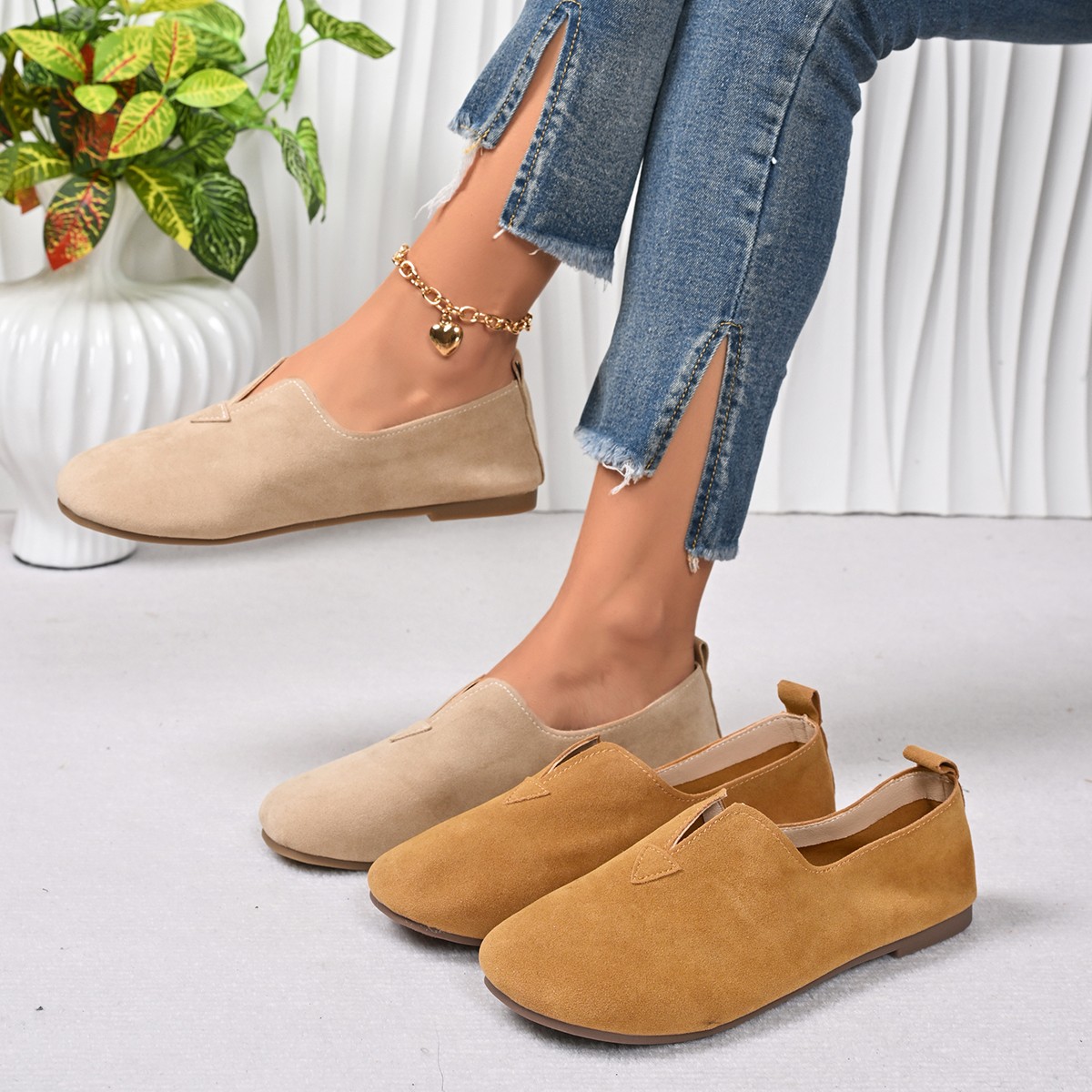 Damskie płaskie buty wsuwane z – Women Shoes Quick Delivery recenzja i cena