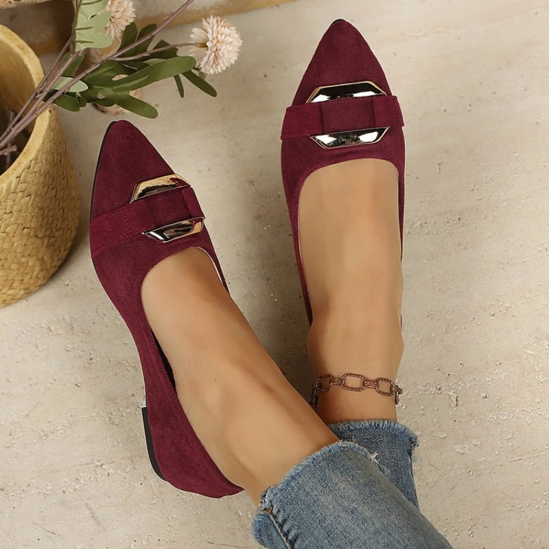 Damskie zamszowe baleriny z os – Pointed Toe Flat recenzja i cena