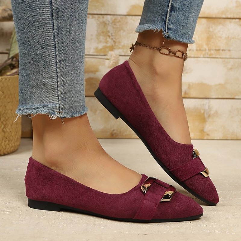 Damskie zamszowe baleriny z os – Pointed Toe Flat recenzja i cena