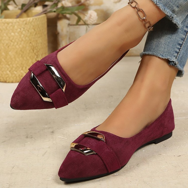 Damskie zamszowe baleriny z os – Pointed Toe Flat recenzja i cena