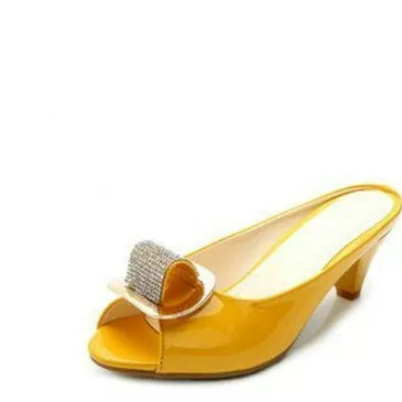 Letnie klapki damskie z odkryt – Women'S Shoes Yellow recenzja i cena