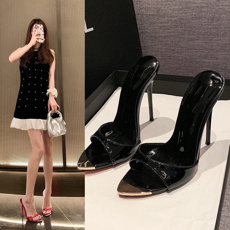 2026 Nowe Metalowe Szpiczaste  – Platform Mule Heel recenzja i cena