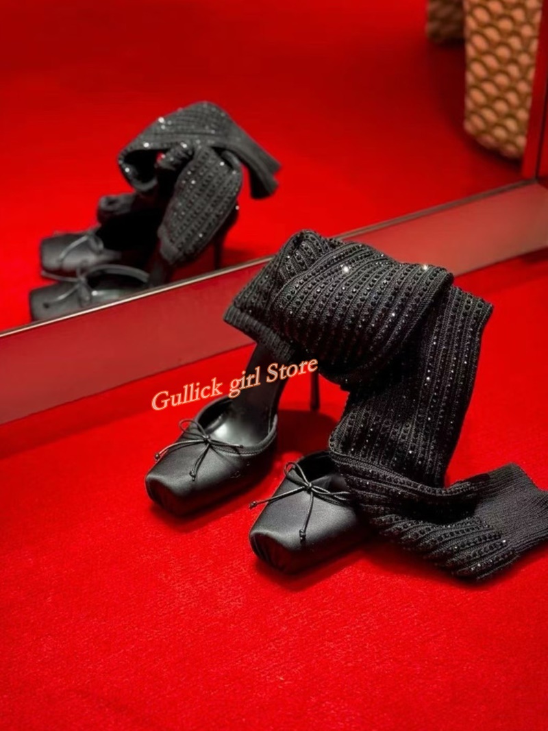 Czerwone dzianinowe botki z kw – Women Shoes Sale recenzja i cena