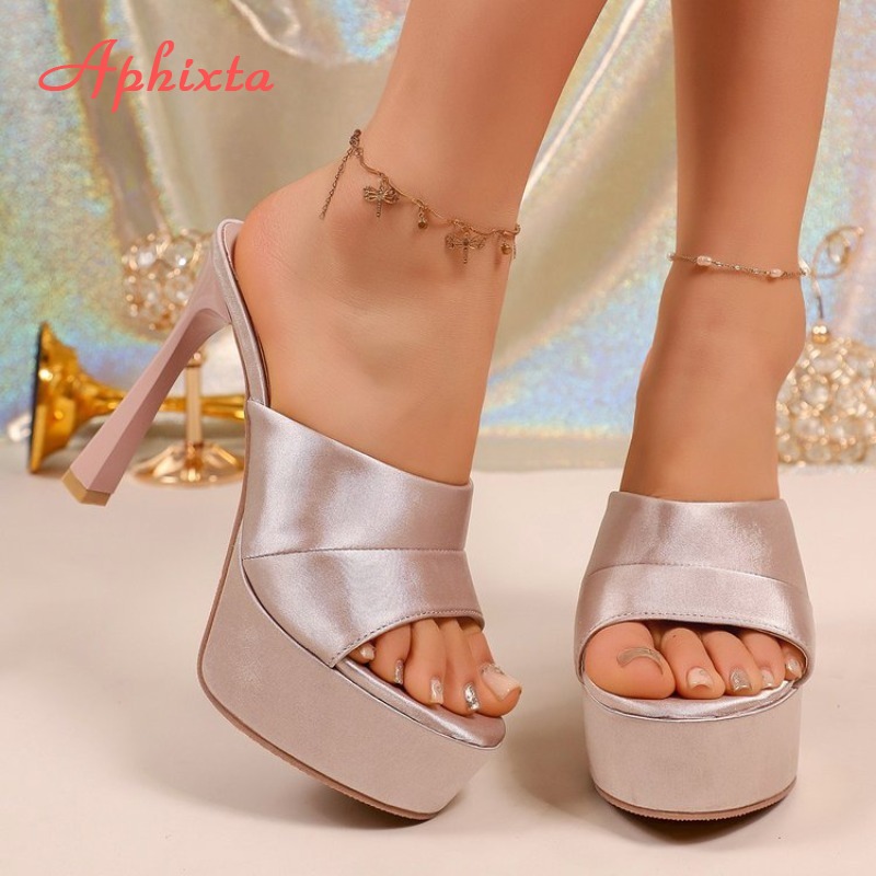 Aphixta 13CM Super Wysokie Obc – Platform Mule Heel recenzja i cena